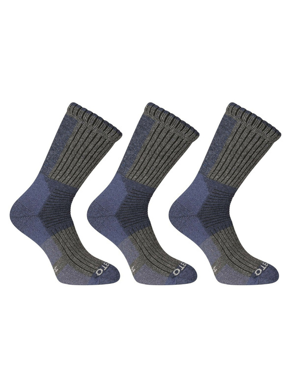 Nedeto 3er-Set - Nedeto hohe Winter-Socken blau