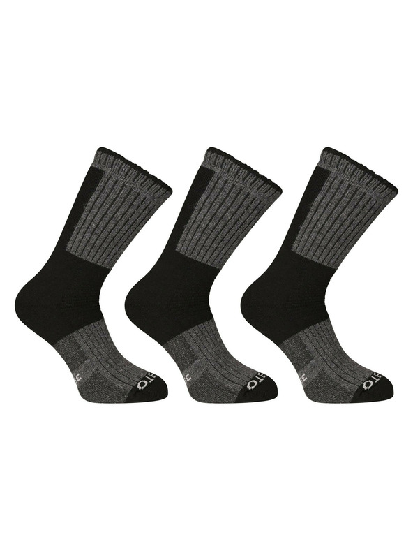 Nedeto 3er-Set - Nedeto hohe Winter-Socken schwarz