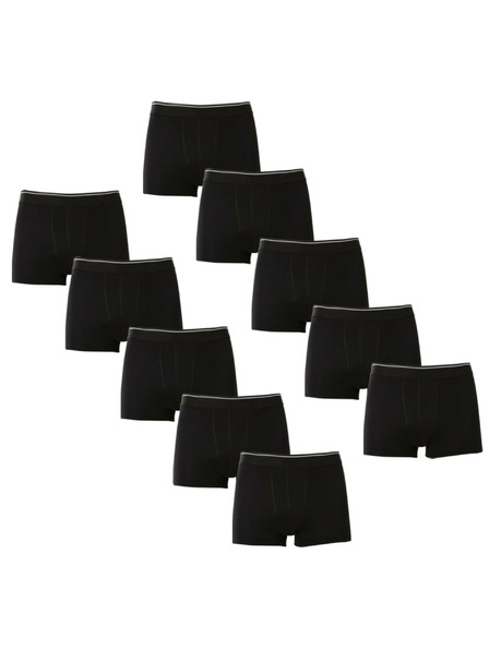 Nedeto Set von zehn - (8+2 kostenlos) Herren-Boxershorts Nedeto Basic schwarz