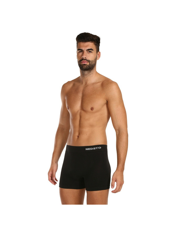 Nedeto Herren-Boxershorts Nedeto nahtlos Bambus schwarz