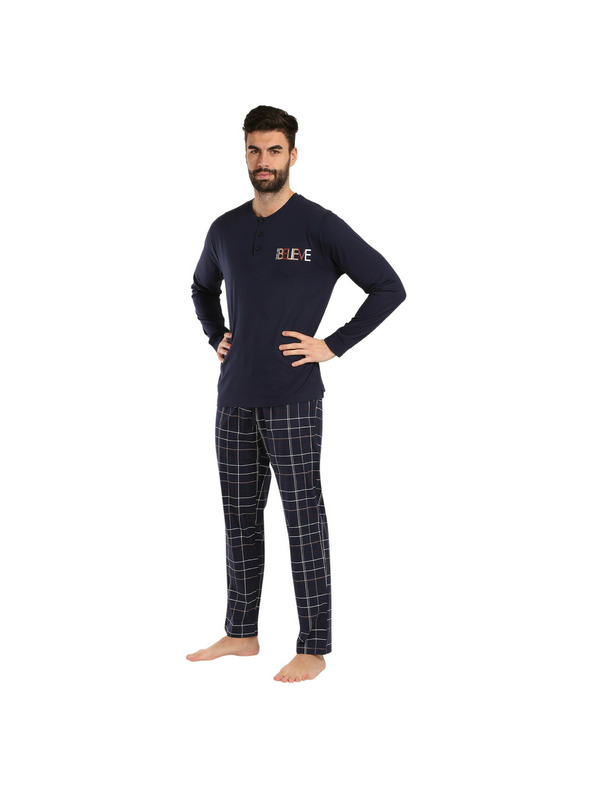 Nedeto Herren-Pyjama Nedeto mehrfarbig