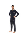 Nedeto Herren-Pyjama Nedeto mehrfarbig