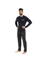 Nedeto Herren-Pyjama Nedeto mehrfarbig