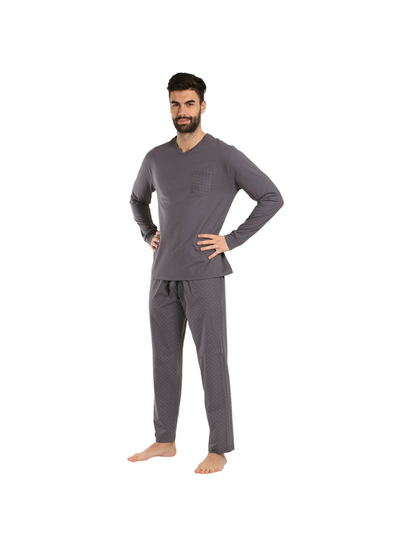 Nedeto Herren-Pyjama Nedeto grau