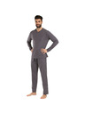 Nedeto Herren-Pyjama Nedeto grau