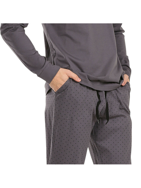 Nedeto Herren-Pyjama Nedeto grau