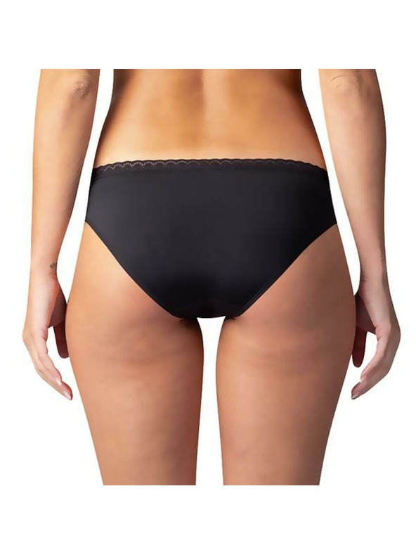 Bellinda Damen Slip mit Spitze - schwarz