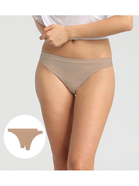 DIM Damen Tanga 2 Stück - hautfarben