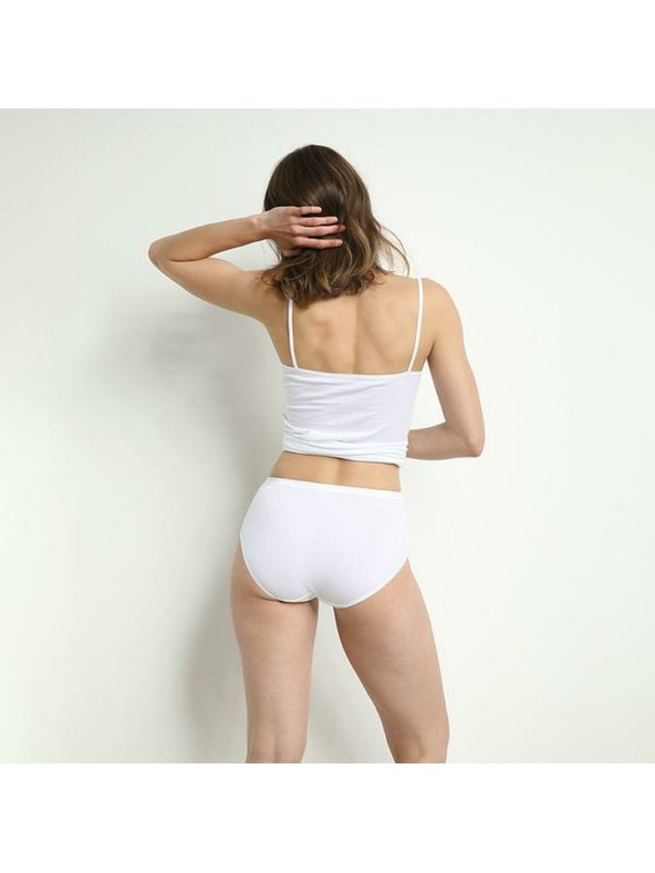 DIM Damen Baumwollslips 2 Stück - schwarz - weiß