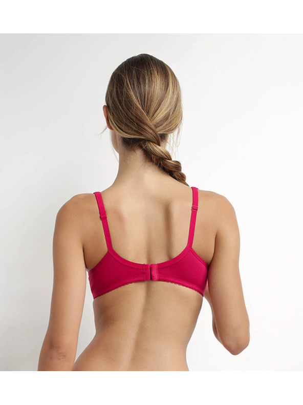DIM Damen-BH aus Bio-Baumwolle - rot