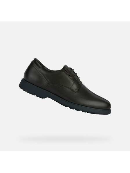 Geox Dunkelbraune Herren-Businessschuhe Geox Spherica EC11 Wide