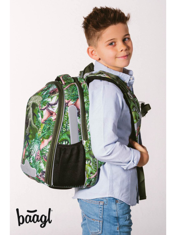 BAAGL  BAAGL 3 SET Shelly Dinosaurs: Schulranzen, Federmäppchen und Beutel