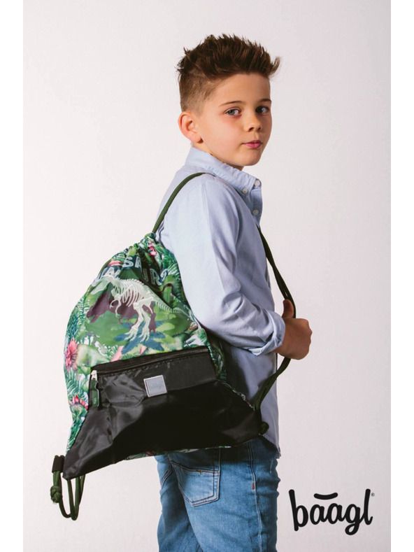BAAGL  BAAGL 3 SET Shelly Dinosaurs: Schulranzen, Federmäppchen und Beutel