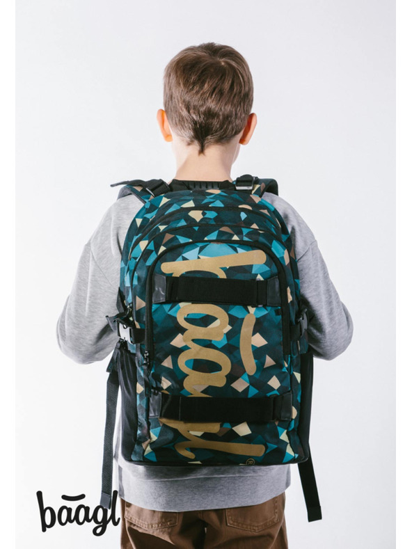 BAAGL  BAAGL 3 SET Skate Polygon: Rucksack, Federmäppchen, Beutel