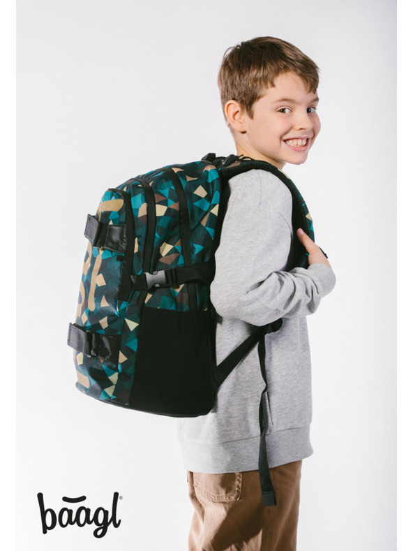 BAAGL  BAAGL 3 SET Skate Polygon: Rucksack, Federmäppchen, Beutel