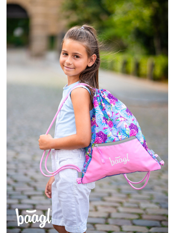 BAAGL  BAAGL 3 SET Airy Kolibri: Rucksack, Federmäppchen, Beutel