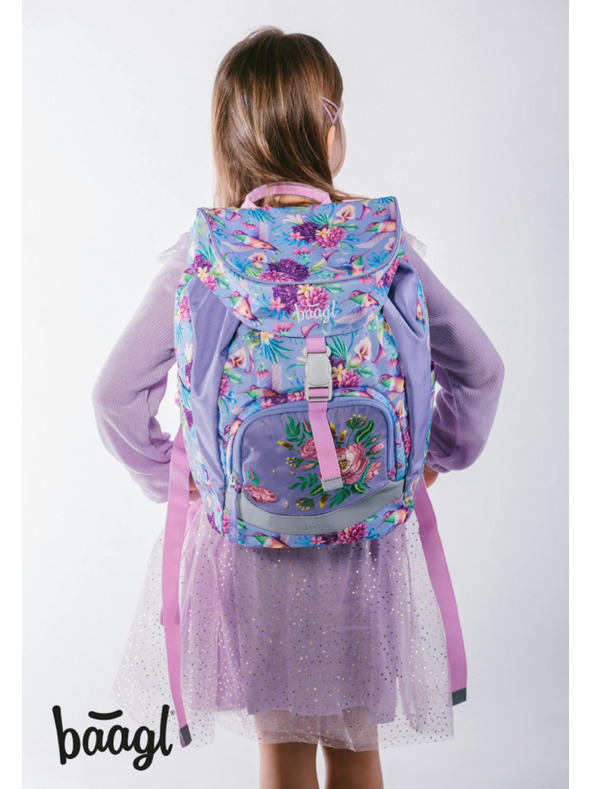 BAAGL  BAAGL 3 SET Airy Kolibri: Rucksack, Federmäppchen, Beutel