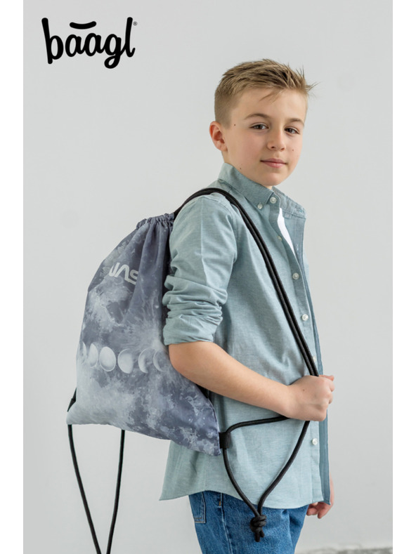 BAAGL  BAAGL 3 SET Skate NASA Grau: Rucksack, Federmäppchen, Beutel