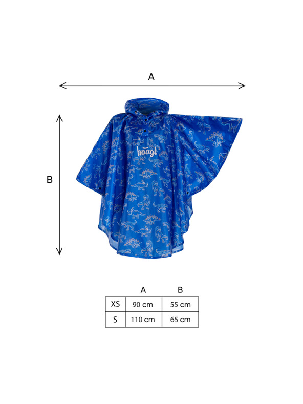 BAAGL  BAAGL Outdoor Poncho-Regenmantel Dino Größe XS (90-110 cm)