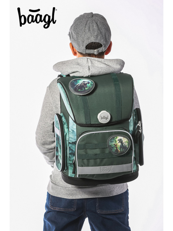 BAAGL  BAAGL SET 3 Ergo Dino: Schulranzen, Federmäppchen, Beutel