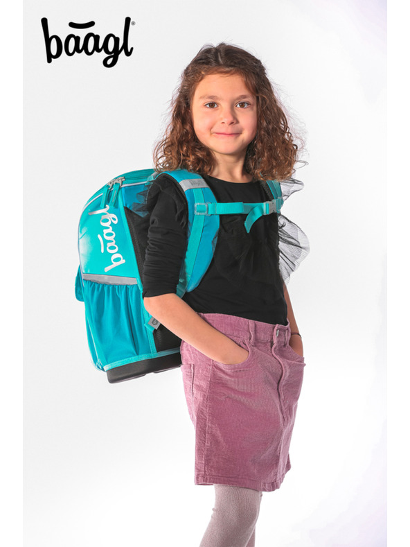 BAAGL  BAAGL SET 3 Zippy Delfin: Schulranzen, Federtasche, Beutel