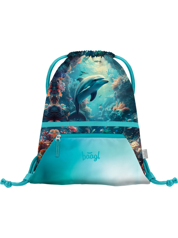 BAAGL  BAAGL SET 3 Zippy Delfin: Schulranzen, Federtasche, Beutel