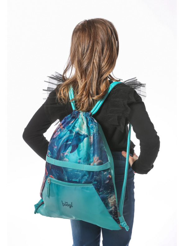 BAAGL  BAAGL SET 3 Zippy Delfin: Schulranzen, Federtasche, Beutel