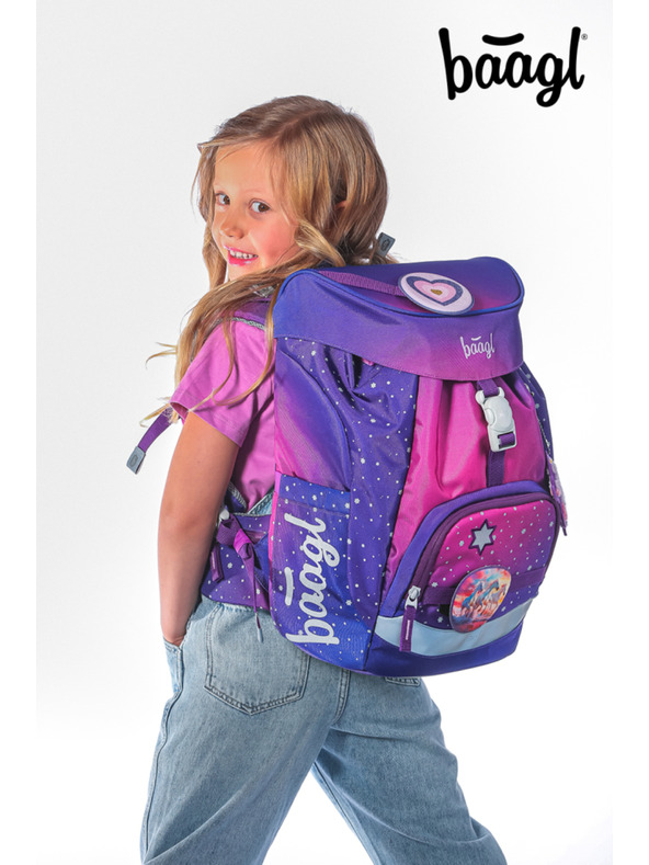 BAAGL  BAAGL SET 3 AIRY Pferde Herz: Rucksack, Federmäppchen, Beutel