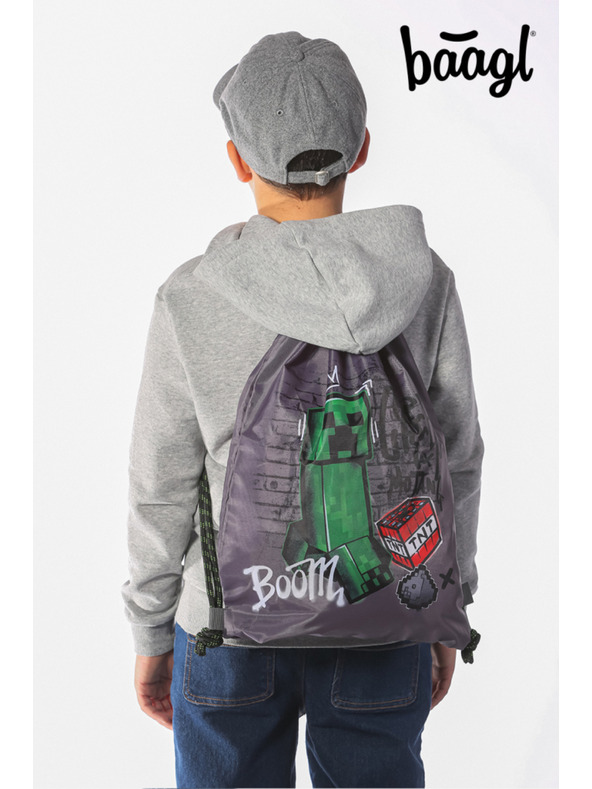 BAAGL  BAAGL SET 3 Skate Minecraft TNT: Rucksack, Etui, Beutel