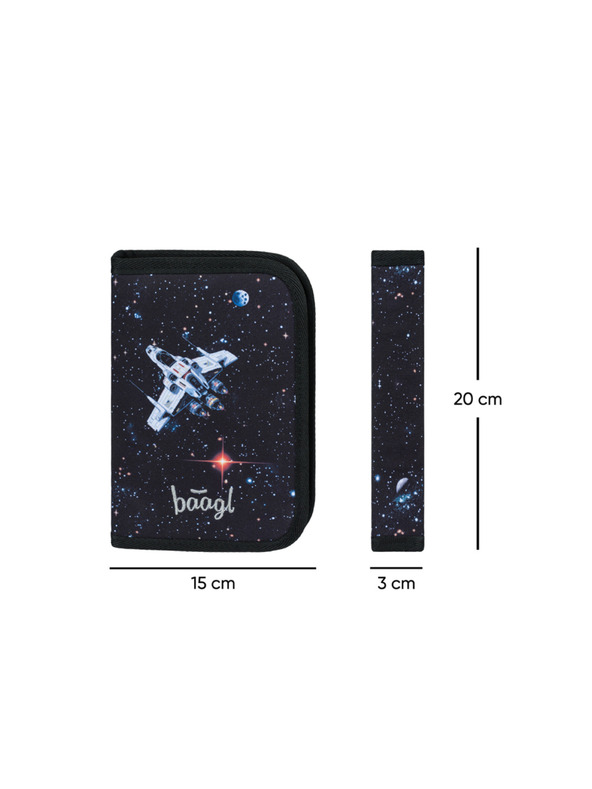 BAAGL  BAAGL SET 3 Zippy plus Pixel Space: Schulranzen, Federmäppchen, Beutel