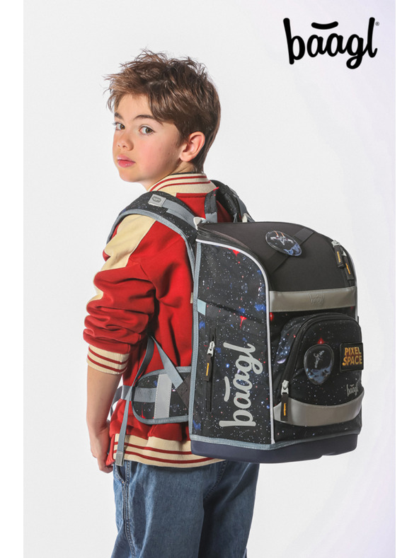 BAAGL  BAAGL SET 3 Zippy plus Pixel Space: Schulranzen, Federmäppchen, Beutel