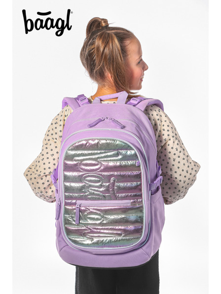 BAAGL  BAAGL SET 3 Core Lavendel: Rucksack, Federmäppchen, Beutel