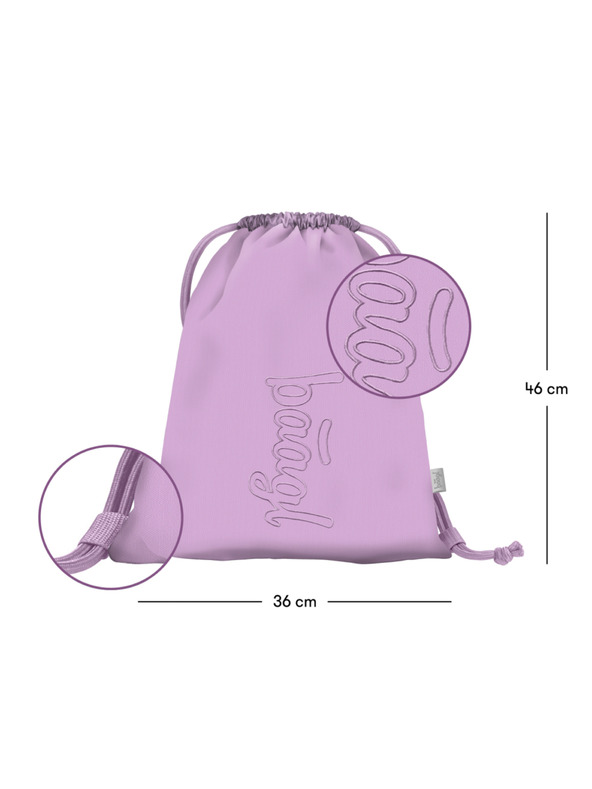 BAAGL  BAAGL SET 3 Core Lavendel: Rucksack, Federmäppchen, Beutel