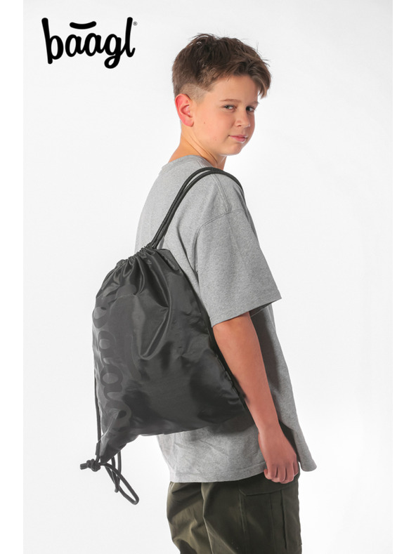 BAAGL  BAAGL SET 3 Cubic Uni schwarz: Rucksack, Federtasche, Beutel