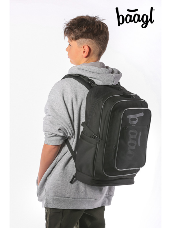 BAAGL  BAAGL SET 3 Cubic Uni schwarz: Rucksack, Federtasche, Beutel