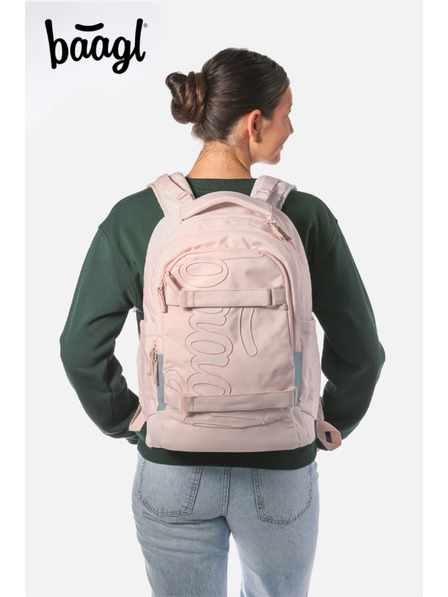 BAAGL  BAAGL SET 3 Skate max Creamy: Rucksack, Federmäppchen, Beutel