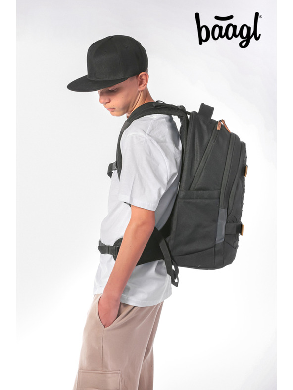 BAAGL  BAAGL SET 3 Skate max Darkness: Rucksack, Federmäppchen, Beutel