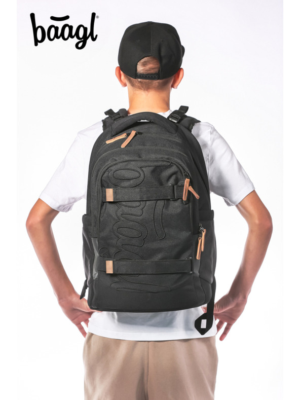 BAAGL  BAAGL SET 3 Skate max Darkness: Rucksack, Federmäppchen, Beutel