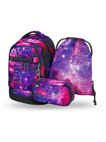BAAGL  BAAGL SET 3 Skate max Galaxy: Rucksack, Federmäppchen, Beutel