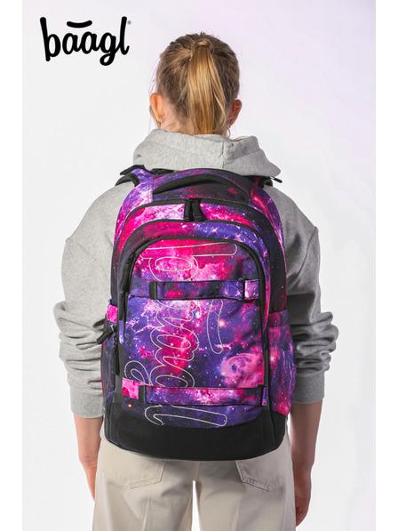 BAAGL  BAAGL SET 3 Skate max Galaxy: Rucksack, Federmäppchen, Beutel
