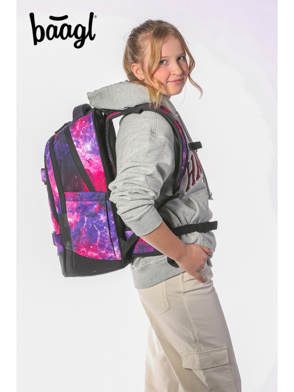 BAAGL  BAAGL SET 3 Skate max Galaxy: Rucksack, Federmäppchen, Beutel