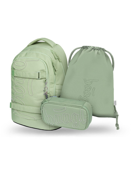 BAAGL  BAAGL SET 3 Skate max Mint: Rucksack, Federmäppchen, Beutel
