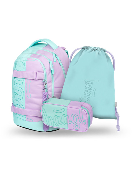 BAAGL  BAAGL SET 3 Skate max Sweet: Rucksack, Federtasche, Beutel