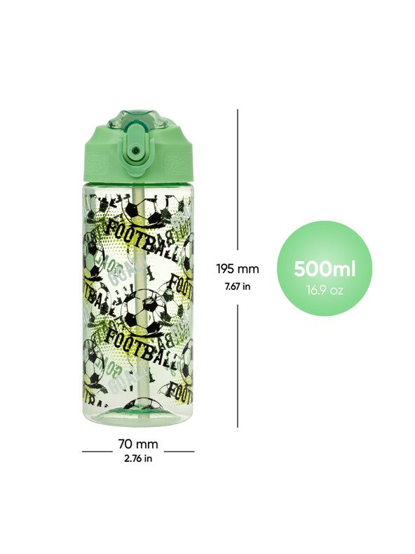 BAAGL  BAAGL Tritan-Trinkflasche mit Strohhalm Fußball 500 ml