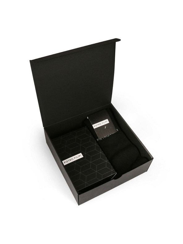 Pietro Filipi Herren-Geschenkset Dreier-Set - Boxershorts und Dreier-Set - Socken Pietro Filipi schwarz