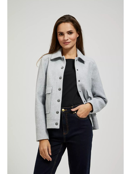 Moodo Hellgraue Hemdjacke