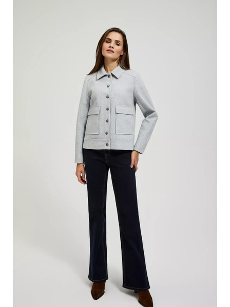 Moodo Hellgraue Hemdjacke