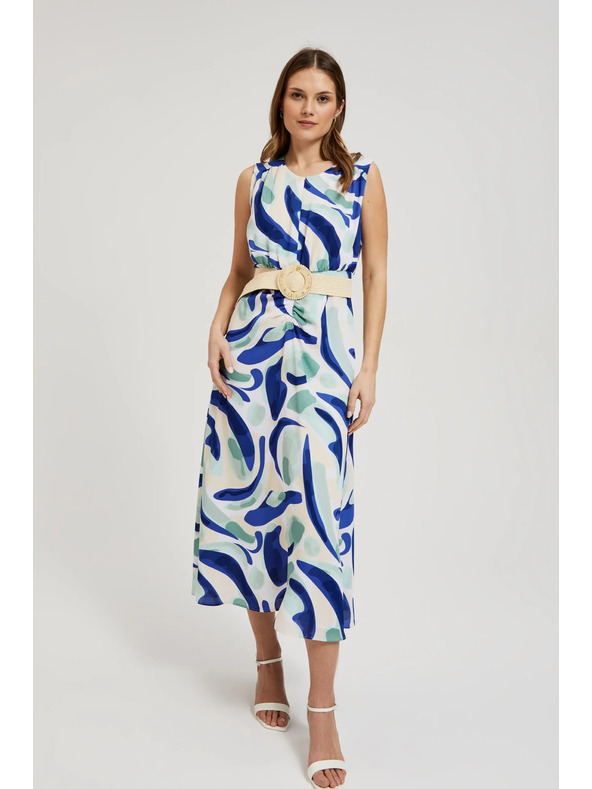 Moodo Beiger Gürtel mit runder Schnalle