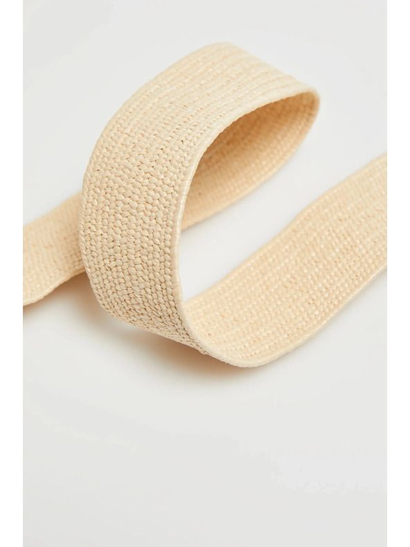 Moodo Beiger Gürtel mit runder Schnalle