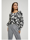 Moodo Schwarz-weiße Blumenbluse von Moodo